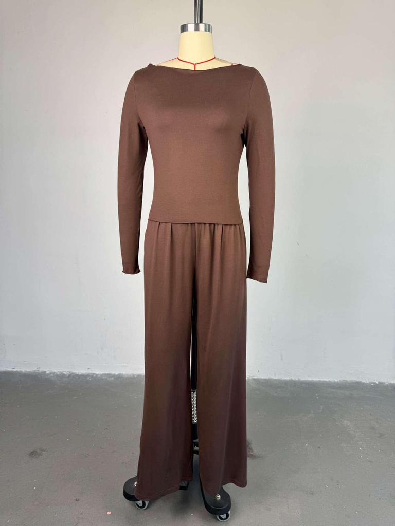 Летний женский повседневный комплект 2025 года для трансграничной торговли: Длинное пальто, футболка с длинным рукавом и брюки с высокой талией