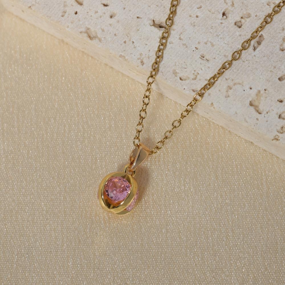 Простые круглые подвески-ожерелья для женщин, ожерелье с цирконием, свадебные украшения, аксессуары