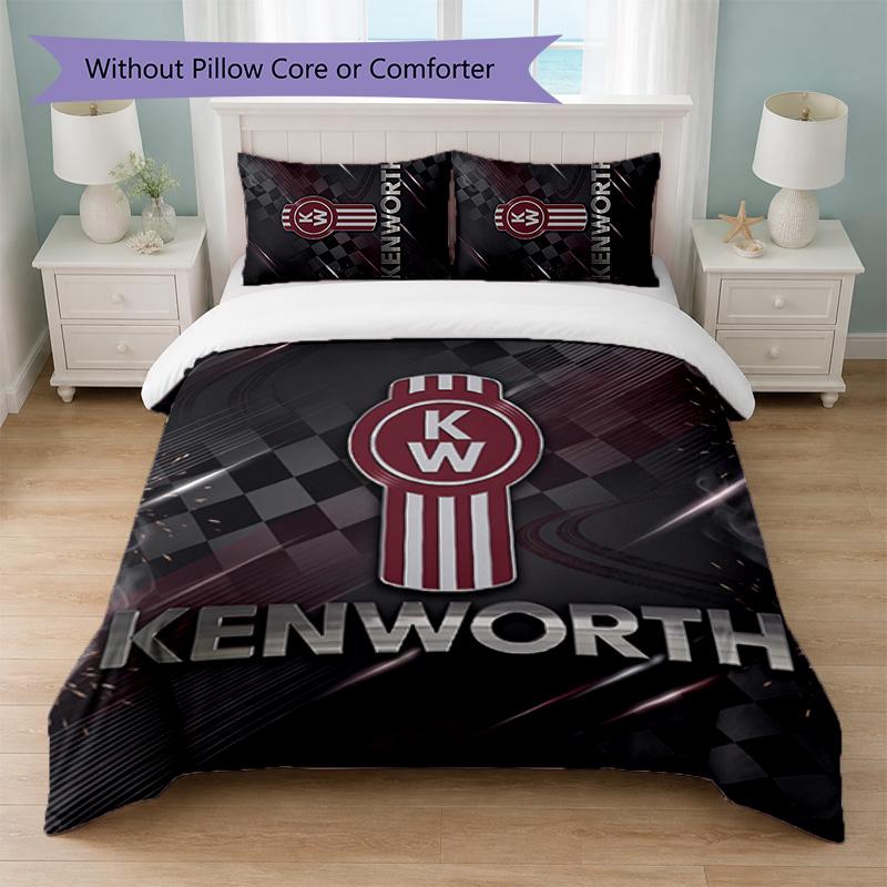 Kenworth Print 3Pcs Bedding Set Duvet Cover With Two Pillowcases Soft Bed Linen For Household Bedroom
