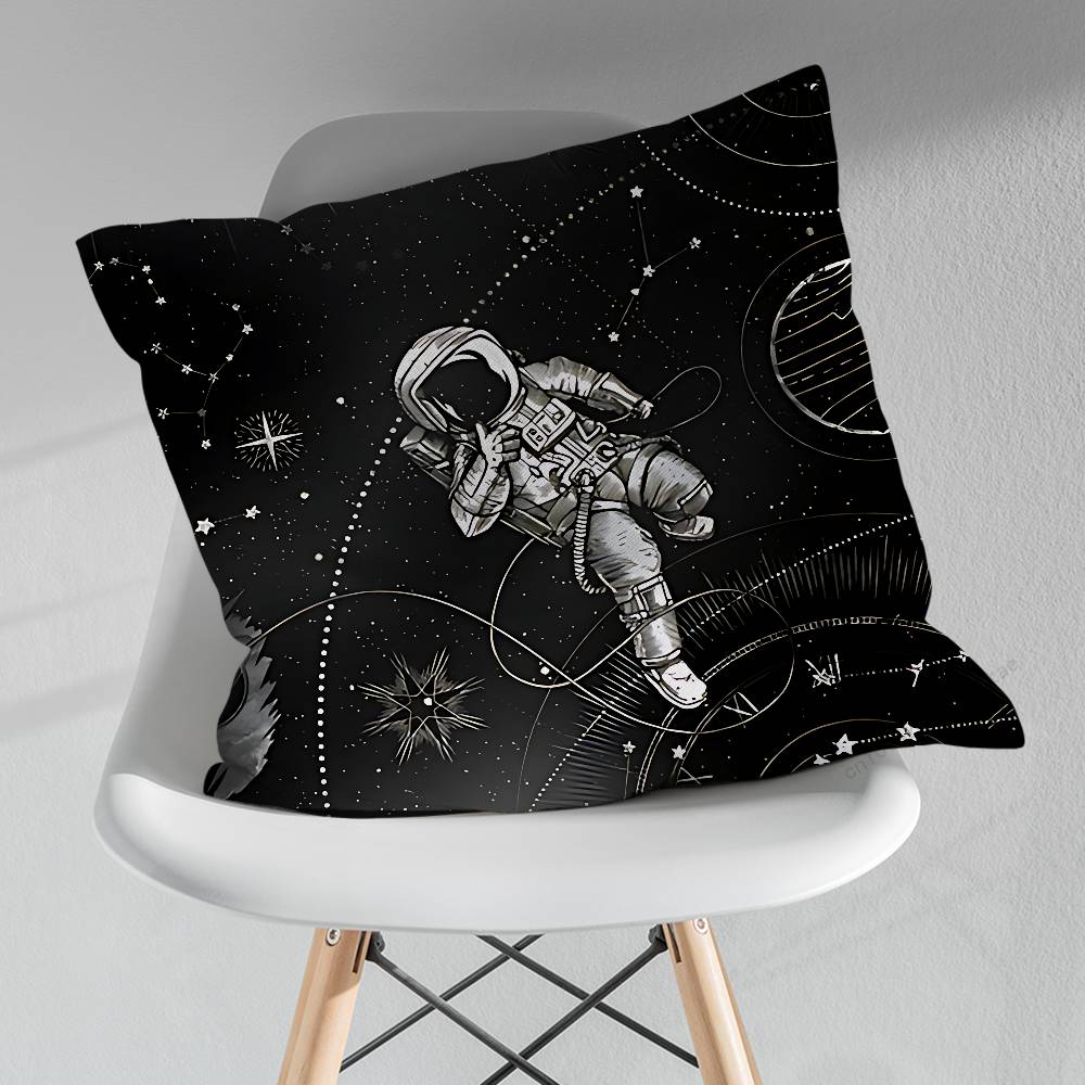 Cool Cartoon Art Astronaut Pillow Case For 30x30cm45x45cm55x55cm For Home Bedroom Decoration And Protector