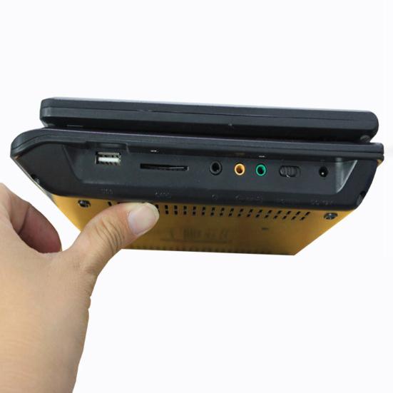 9,8-дюймовый портативный DVD-плеер с функцией ТВ высокой четкости Встроенный кард-ридер Поворотный экран Мобильный DVD-плеер для путешествий