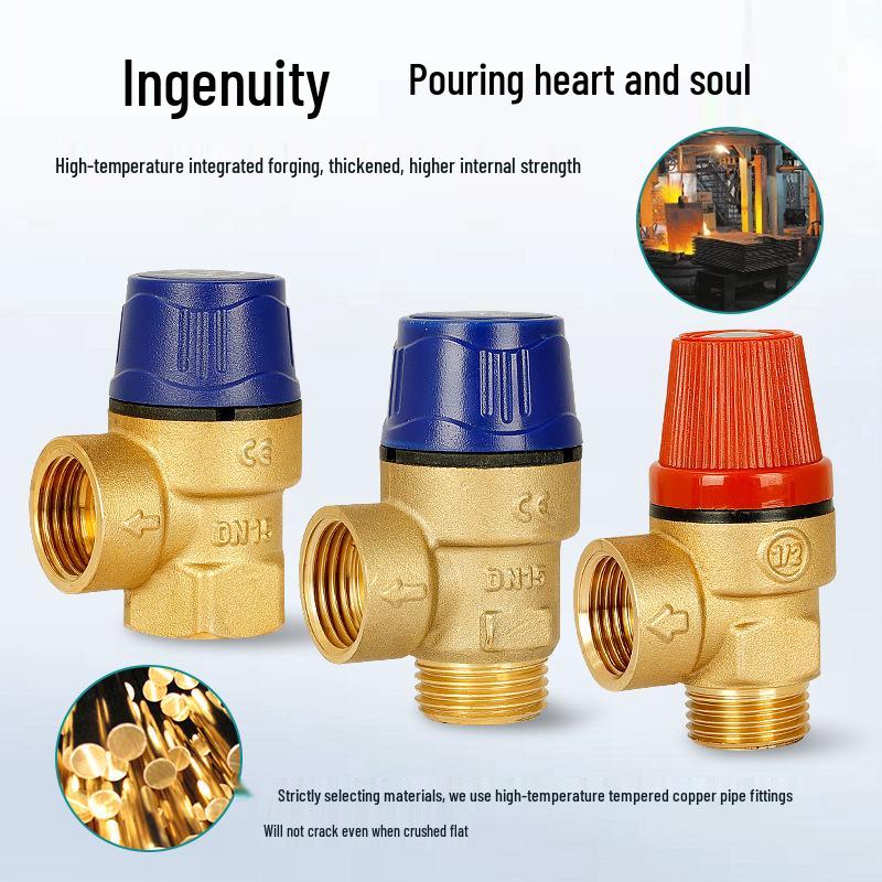 Brass Thread Safety Valve Solar Angle Valve Automatic Pressure Relief Tap