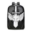 Goth Warwolf Rucksack Backpack for Women and Men Hiking Camping Laptop Bags Waterproof Unisex School Bags Vintage Rivet