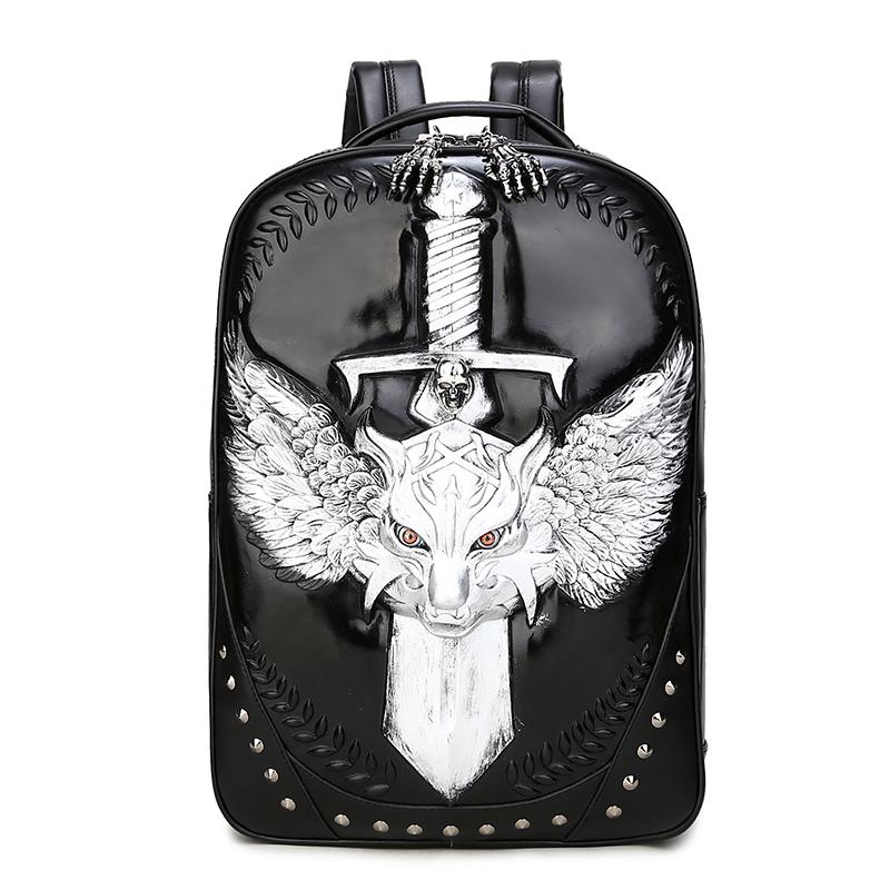Jierotyx Рюкзак Goth Warwolf для женщин и мужчин, походные сумки для ноутбука, водонепроницаемые школьные сумки унисекс, винтажные заклепки