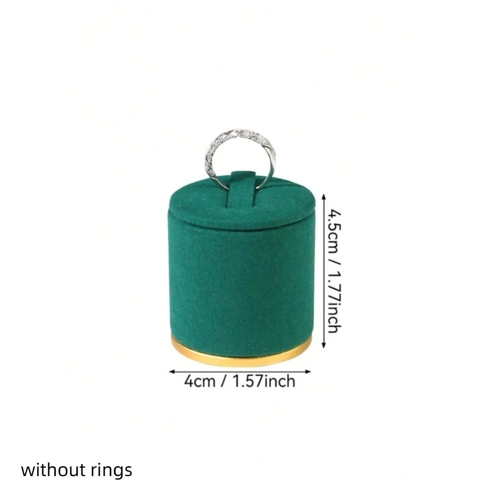 New ultra-fiber Ring Display Stand Jewelry Storage Metal Base Jewelry Tower High and Low Desktop Rings Display Rack