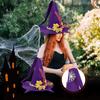 Creative Hat Artificial Flower Decor Angled Witch Hat Costume Halloween