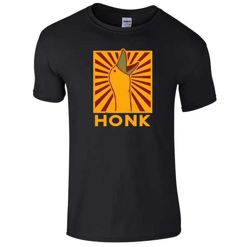 Красивая футболка Honk Goose Funny, забавная подарочная футболка, винтажная футболка, большой подарочный топ для мужчин и женщин, унисекс