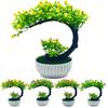 Поддельный бонсай романтический не требующий полива пластиковый красивый искусственный цветок бонсай с горшком