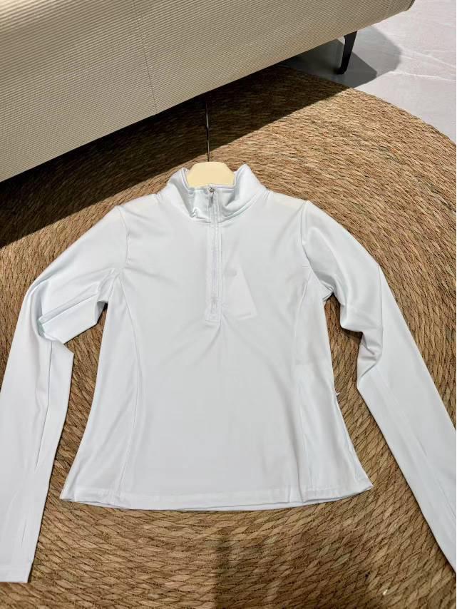 Женский оригинальный базовый слой для йоги Alo Slim-Fit с полумолнией - Топ для тренировок с длинным рукавом для осени/зимы