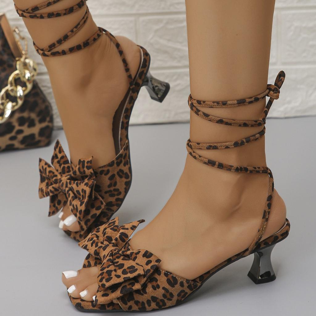 Модные Роскошные Летние Сандалии Женские Туфли на Высоком Каблуке Декор Бант Модная Простота Шпильки Сандалии Лодочки для Офиса Поездок Вечеринки