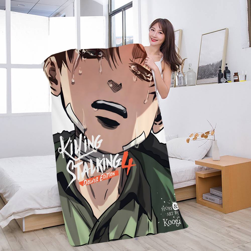 Корейская манга Killing Stalking Микрофибровое одеяло Быстросохнущие пляжные полотенца Печать Супервпитывающее полотенце-одеяло для бассейна