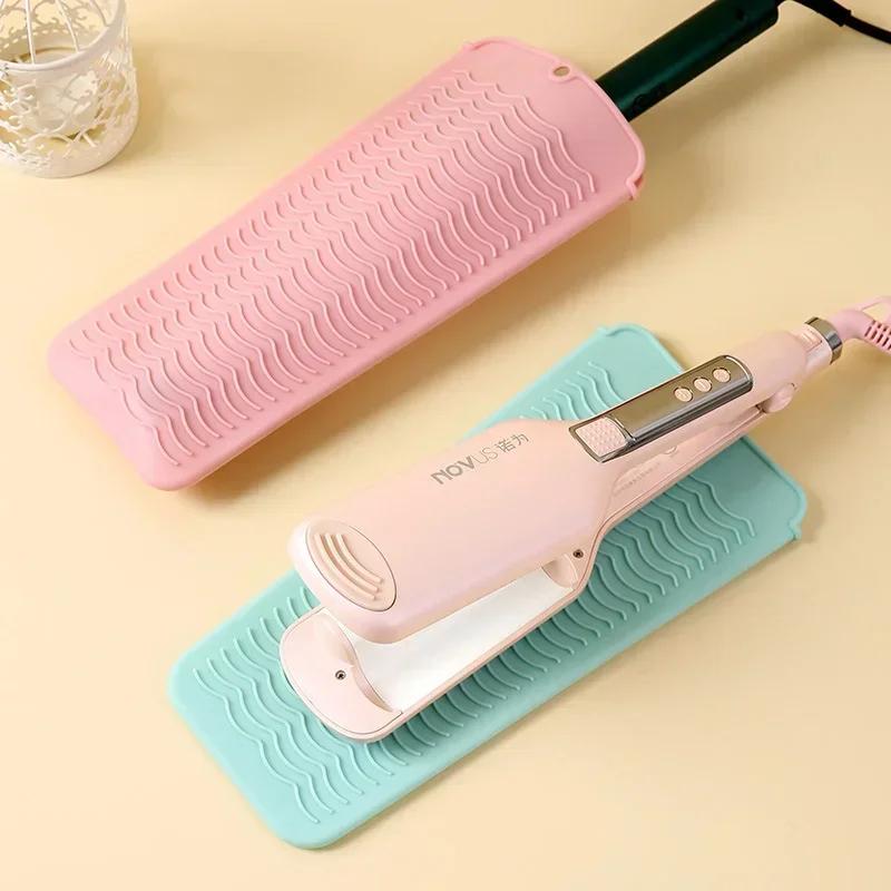 BEPAN Silicone Hair Curling Wand Cover Hair Straightener Storage Bag Hairdressing Curling Iron Insulation Mat Heat Resistant Pouch