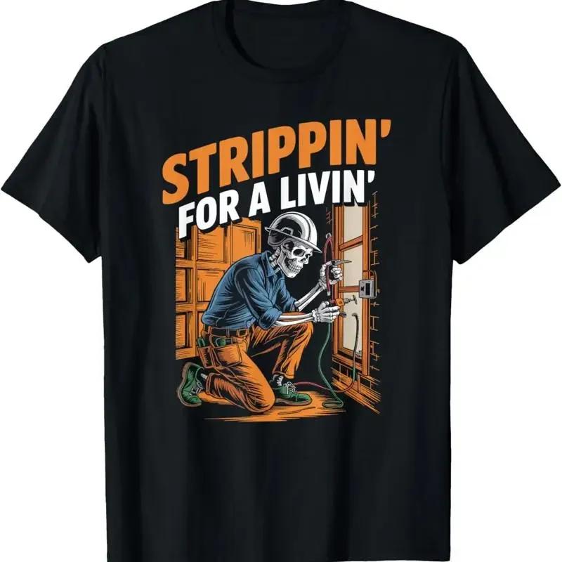 Trippin For A Livin Funny Skeleton Electrician Lover T Shirt