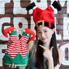 Рождественская шапка, поющая и танцующая, очаровательные штаны Санта-эльфа, шапки для женщин и мужчин, дышащая шапка, карнавальный костюм для вечеринки на открытом воздухе