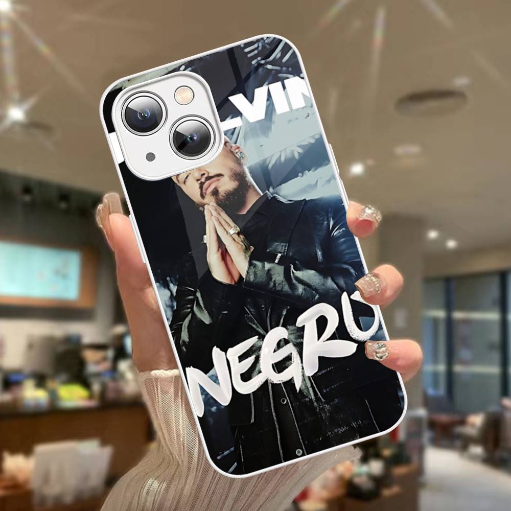 Vintage Popular J-J B-Balvin Singer For IPhone 14 13 12 Mini 11 Pro XS Max X XR 14 Plus Tempered Glass Cover