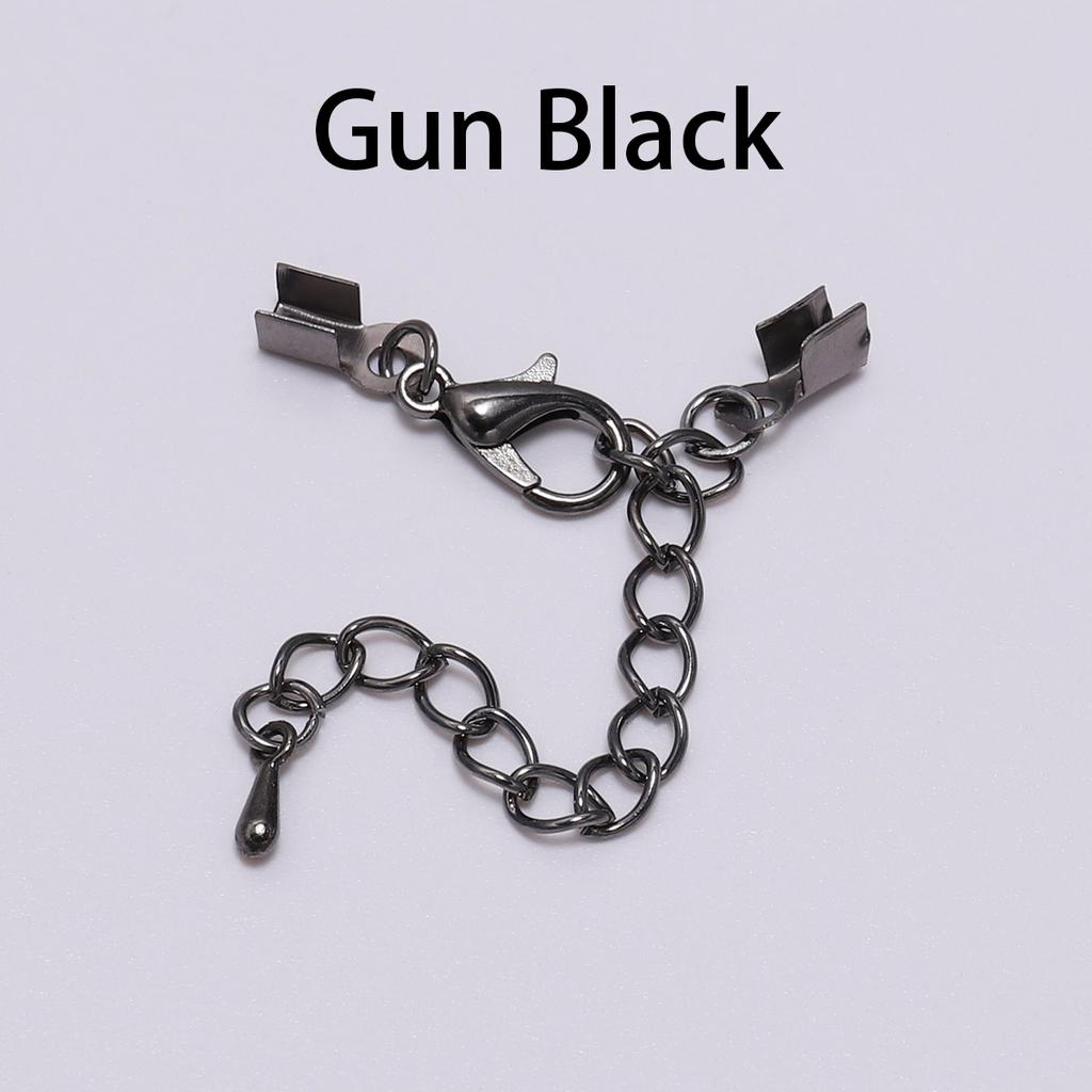 10 шт./лот, золотые заглушки для шнура, застежки-омары, удлинитель цепи для соединителей, браслет, аксессуары для самостоятельного изготовления ювелирных изделий