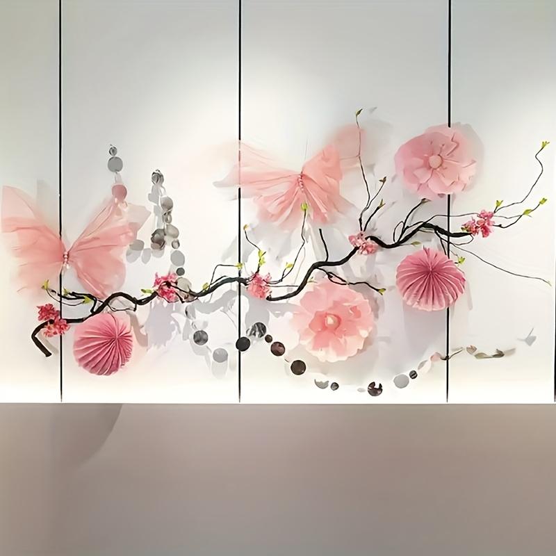 Романтичная глянцевая большая бабочка из розовой марли, 1 шт., украшение - регулируемые крылья, идеальное цветочное украшение, украшения для вечеринки в виде бабочек