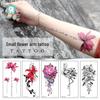 New 3D Waterproof Flower Tattoo Stickers - Disposable and Original Design