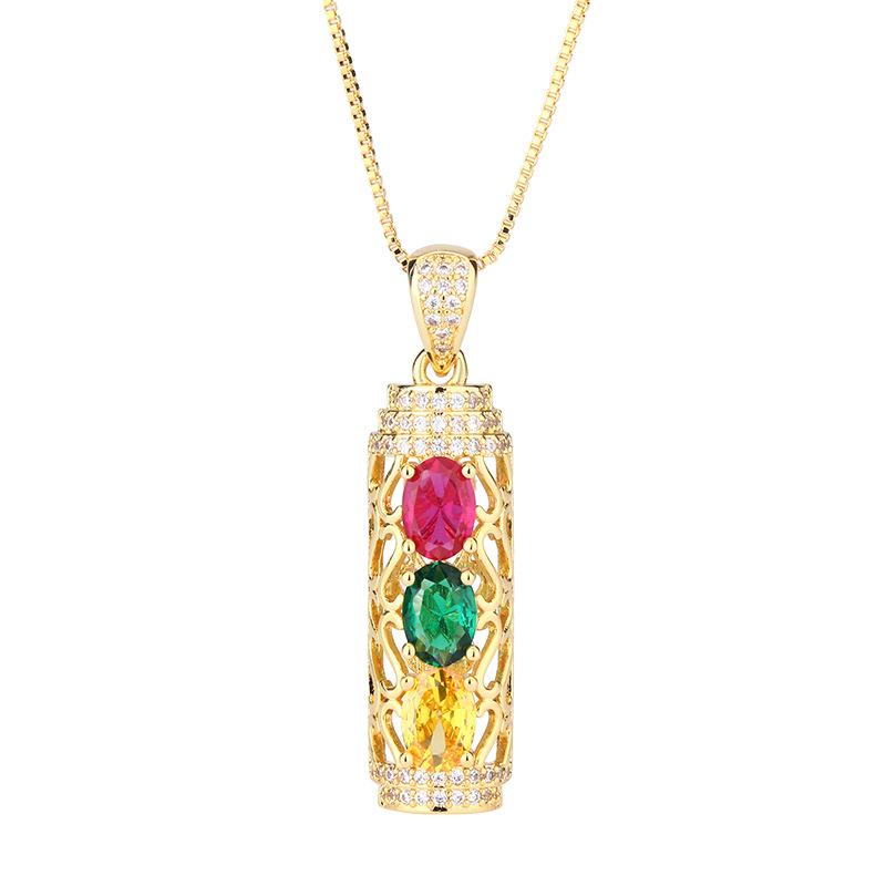 Комплект ювелирных изделий Аксессуары Легкое Роскошное Ожерелье с Инкрустацией Цветочным Цирконом Серьги Цветок Женские Серебряные Иглы S925 Модные