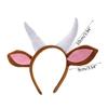 Soft Goat Lamb Headband Horn Animal Ears Hair Hoop for Kids Shows Fluffy Animal Hairbands Cartoon Costume