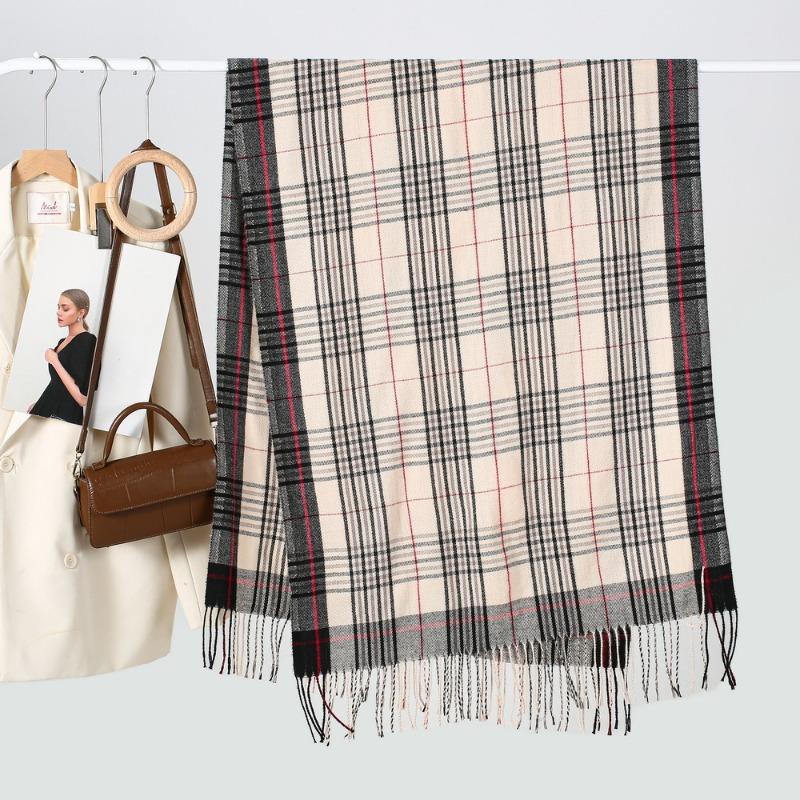 Fashion Classic Bagg Imitation Cashmere Scarf Women's Autumn and Winter Warm Shawl Student Warm Scarf