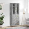VidaXL Highboard Concrete Grey 69.5x34x180 Cm Engineered Wood 3198453