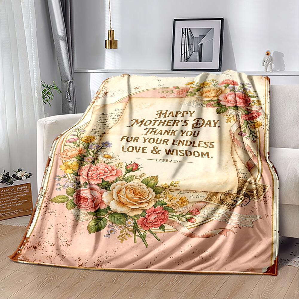 Mom's Heart And Love Blanket Suitable for sofas,travel, living rooms also a good gift for friends and family Suitable for all seasons.