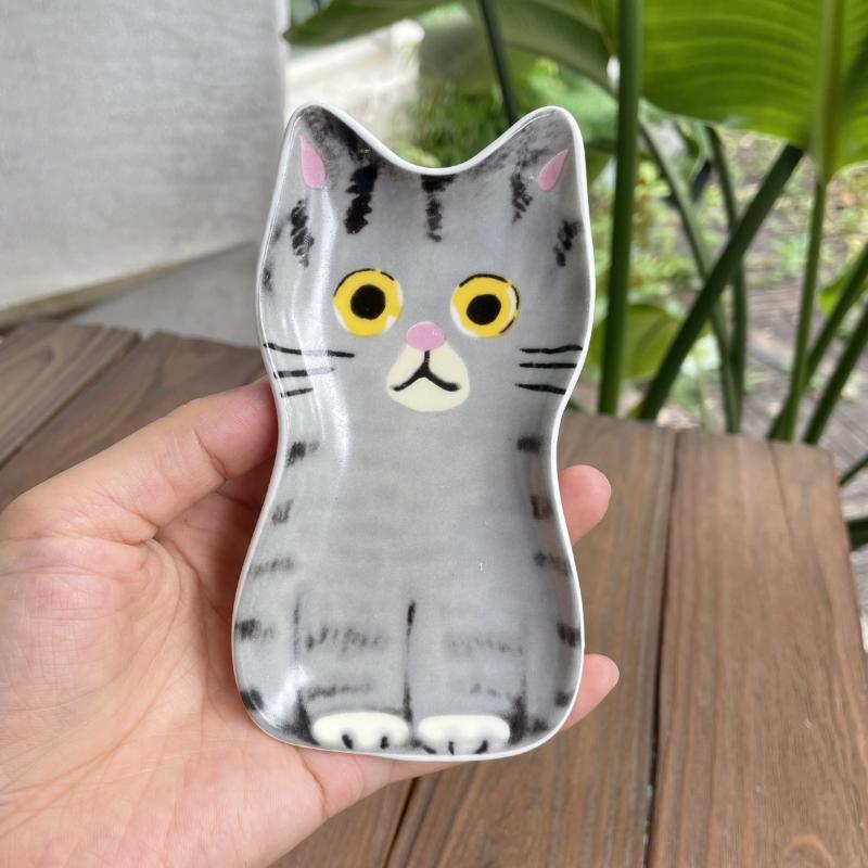 Милые питомцы Кошка Соусница Керамическая Креативная Милая В форме кошачьей мордочки Тарелочка для приправ Маленькие тарелки Посуда Кухонные принадлежности для дома