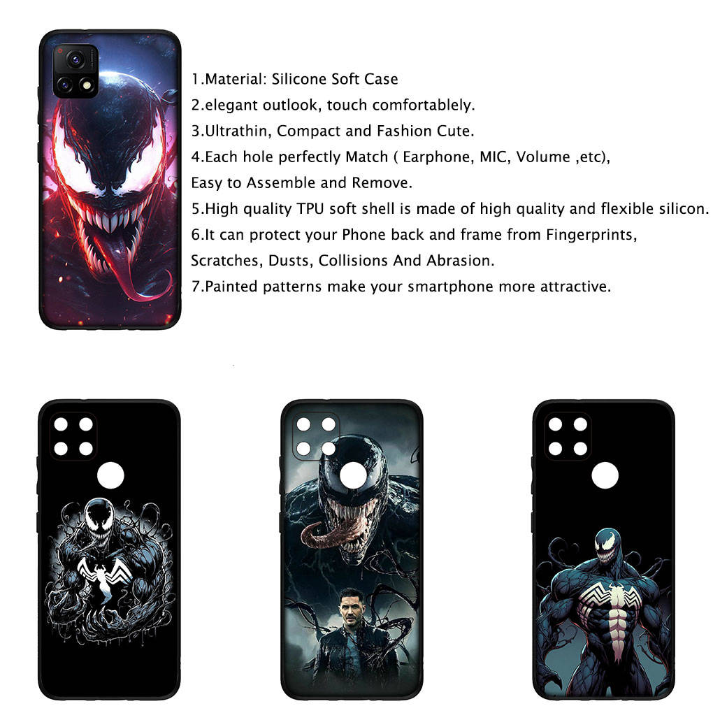 Чехол для iPhone 15 14 Xiaomi Redmi Note 13 12 11 Pro Max X 8 7 9 XR Samsung Galaxy S24 S23 A05 OPPO A15 Huawei Venom Super Hero Comics чехол для телефона