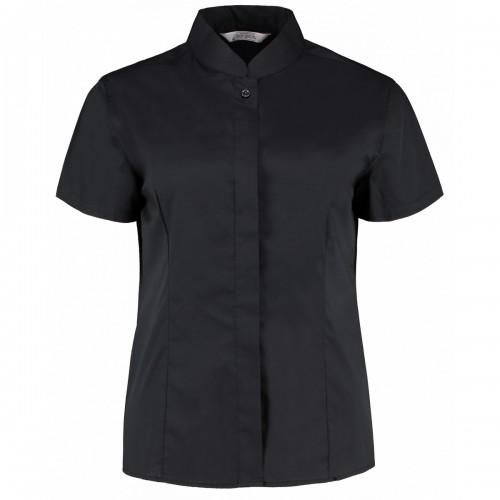 BARGEAR Womens/Ladies Mandarin Collar Tailored Short-Sleeved Shirt