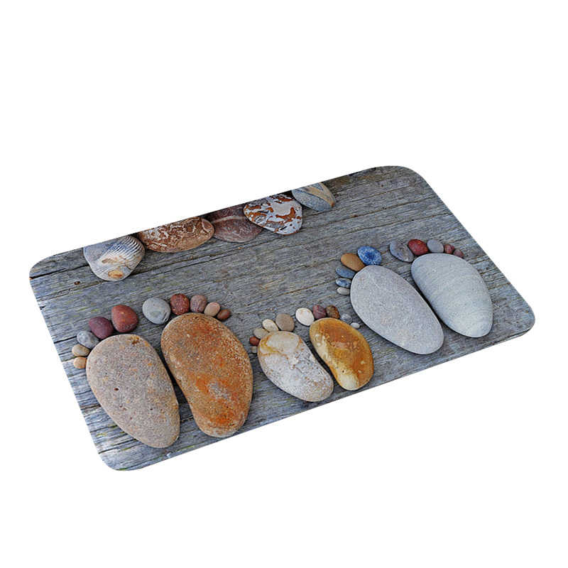 Красочный ковер для ванной комнаты и кухни, коврик для прихожей, противоскользящий ковер, впитывающий воду, кухонный коврик для ванной с узором, коврик из булыжника