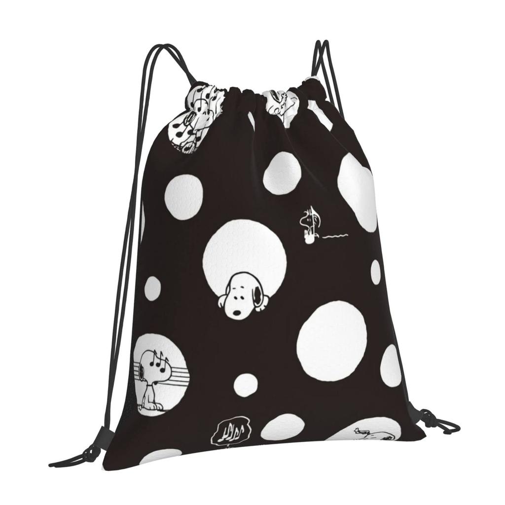 Спортивный мешок Snoopy, рюкзак со шнурком для использования, милый, легкий, стильный, складной, большой емкости, спортивная сумка, моющийся, персонаж, унисекс [AGGZOM]