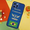 Чехол для телефона Паспорт Бразилии для iPhone 17 Pro Max 16 15 13 12 11 14 Pro Max Plus 12 13 Mini 16e 17 Air Cover