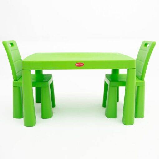 children's table + 2 chairs plastic - light green