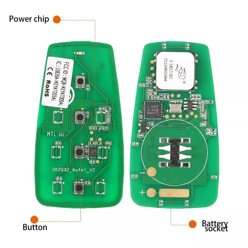 1PCS Autel IKEYAT004CL AT004CL Universal Smart Remote Key 4 Buttons AUTEL SMART KEY For Autel Smart Key For KM100 IM508 IM608