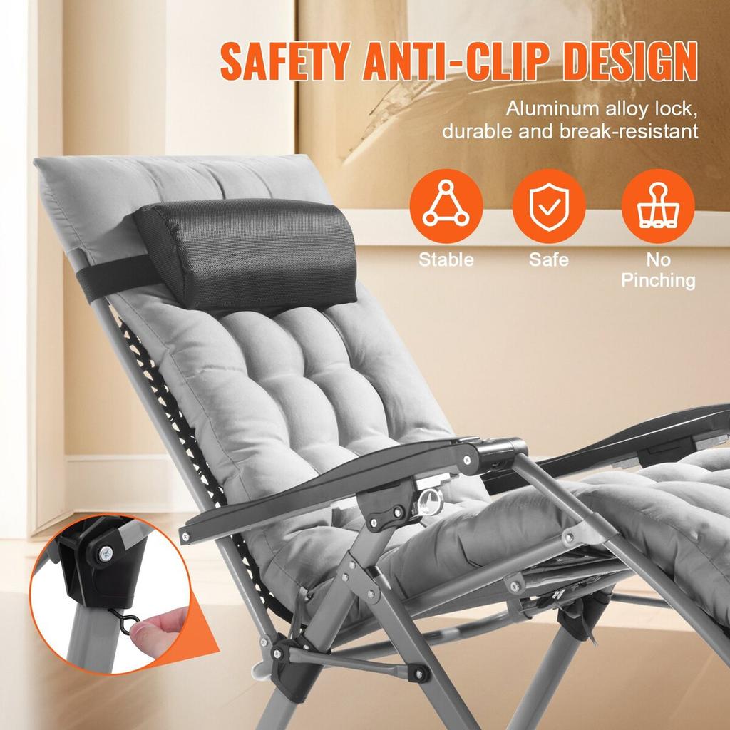 Zero Gravity Chair 26" Zero Gravity Recliner Lounge Chair Indoor & Outdoor