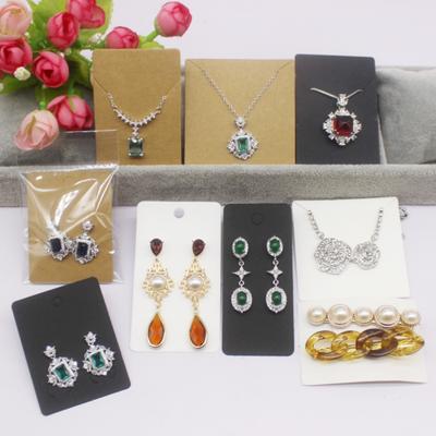 50 шт. белая/крафт-бумага, серия разных размеров открыток, сережек, ожерелий, открыток для украшений