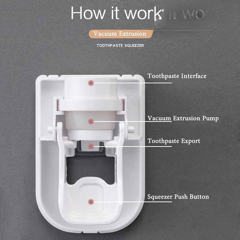 1 шт., бытовое настенное крепление для ванной комнаты, водонепроницаемая соковыжималка для зубной пасты, аксессуары для ванной комнаты