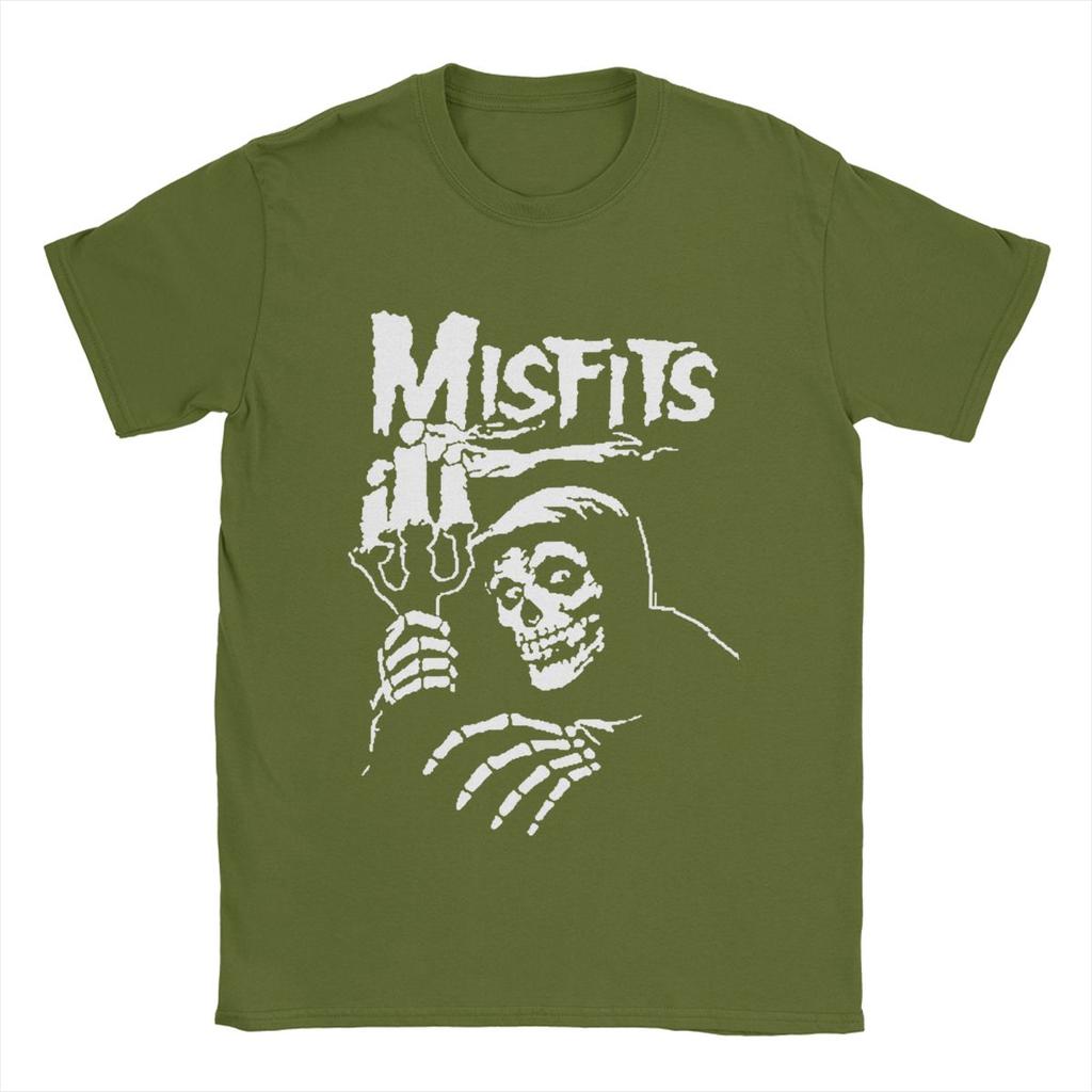 Мужская футболка Misfits Funny Pure Cotton Tees с коротким рукавом и круглым вырезом, одежда больших размеров