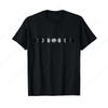 Moon Phases Astronomy T-Shirt Round Neck Short Sleeves Tee Shirt Tops