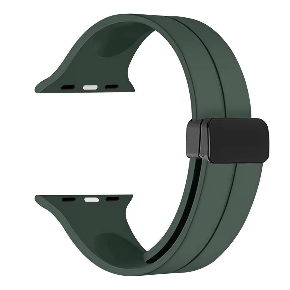 Силиконовый ремешок для Apple Watch 11 Ремешок 46мм 45мм 44мм 41мм 49мм 42мм Магнитный браслет ремешок iWatch Серия 9 8 10 7 SE 6 Ultra