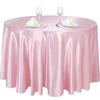 Round 145cm(57inch) Satin Tablecloth Solid Color Table Covers For Wedding Birthday Christmas Party Round Table Cloth Home Decor