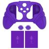 PlayVital Silicone Controller Cover for Xbox Series with Thumb Caps and Stickers Grip Shock Absorption Runes Edition X/S – Non-Slip Skin, – (Purple)