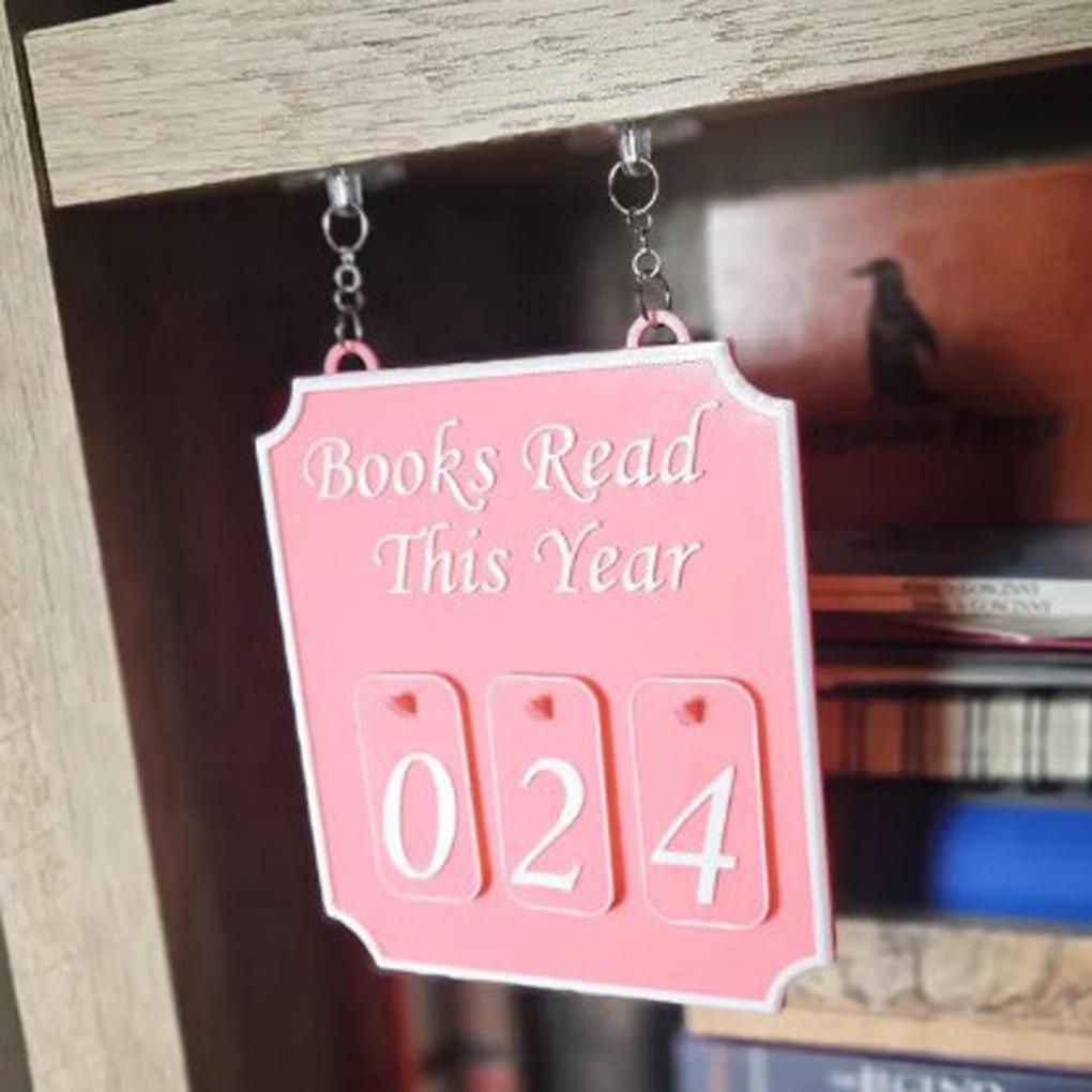 Книги, прочитанные за год gn Список чтения Стильный дисплей Счетчик книг, прочитанных за год С цифровой карточкой