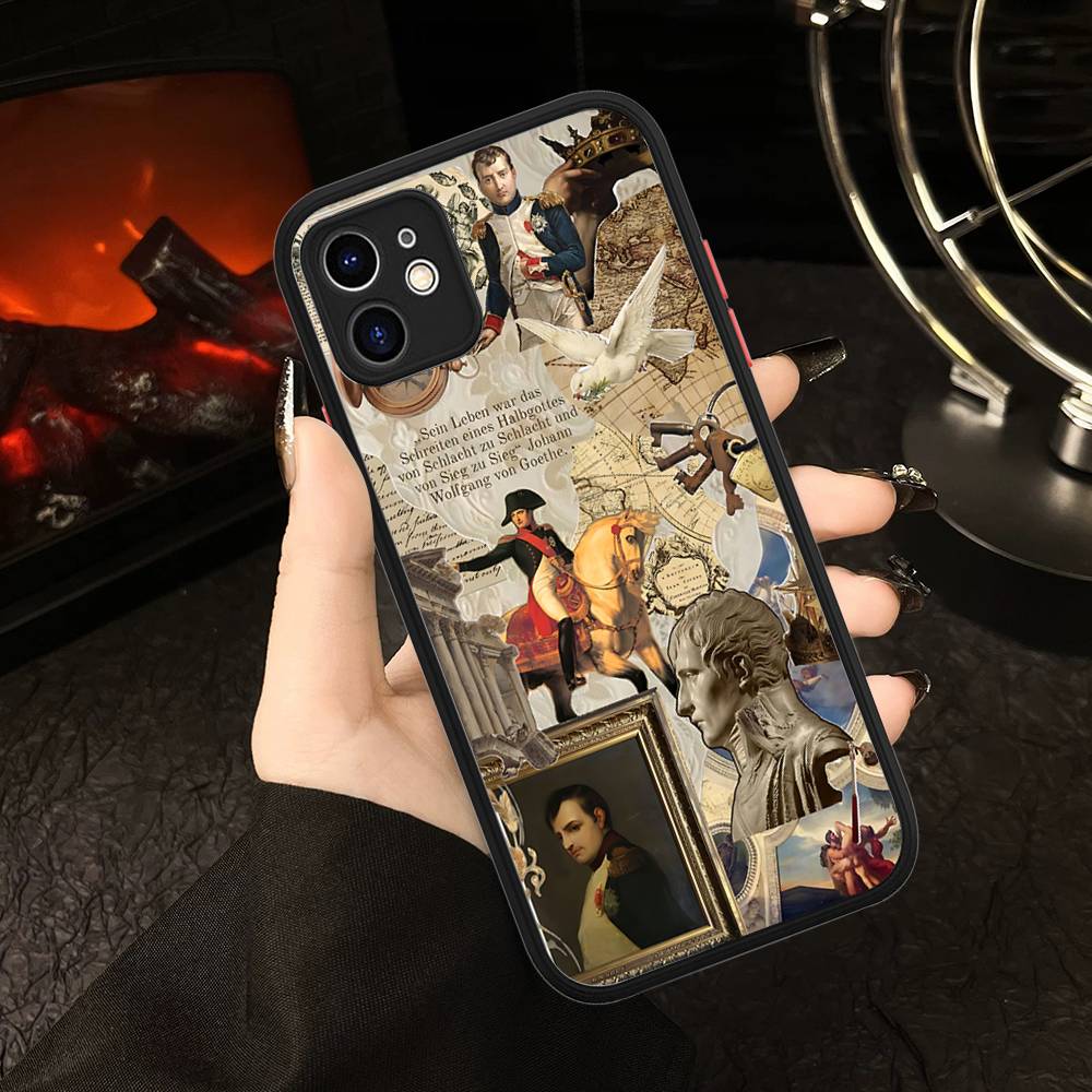 Художественный чехол для телефона с Наполеоном Бонапартом для IPhone 16 15 14 13 12 11 Pro Max 7 8 6 6s Plus Матовый чехол