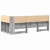 Storage Headboard with Shelf Concrete Grey 90 cm Particleboard
