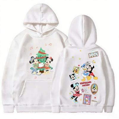 Disney Микки Рождество Комплект для родителей и детей Детская Взрослая Толстовка Доступна в нескольких цветах для осени и зимы Толстовки