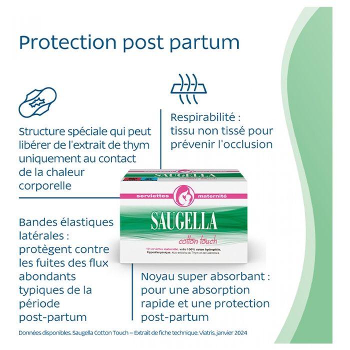 Saugella Cotton Touch Послеродовые прокладки 10 штук