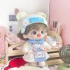 Little Bear Hat 20cm Doll Clothes Outfit Plaid Skirt Doll Clothes Set  Children's Gift