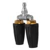 Pressure Washer Double Turbine Nozzle 1/4 Inch Stainless Steel 4000psi Double Rotating Turbo Nozzle